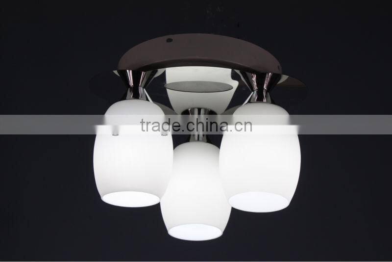 opal 3 glass ceiling lamp with led