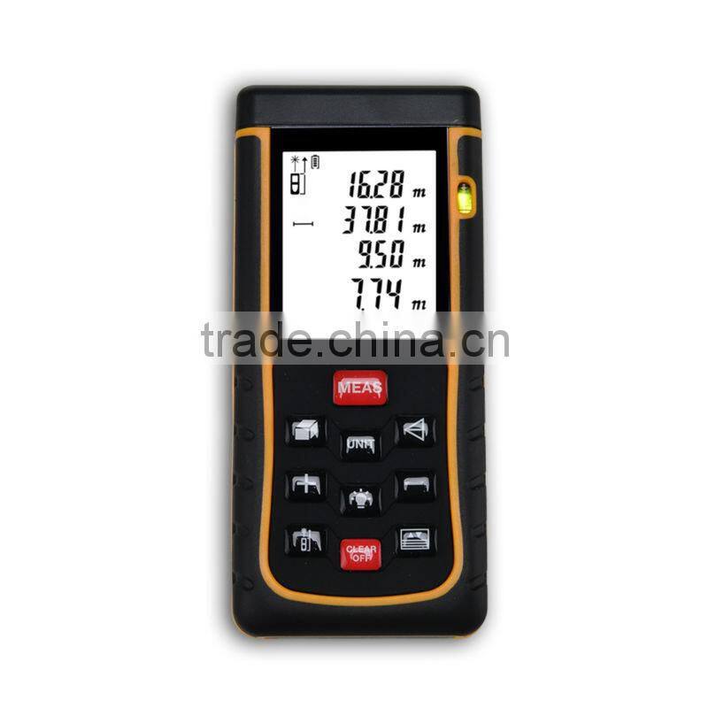 Area Volume Measurer Range Finder Accuracy 2mm 80m/262ft Laser Distance Meter