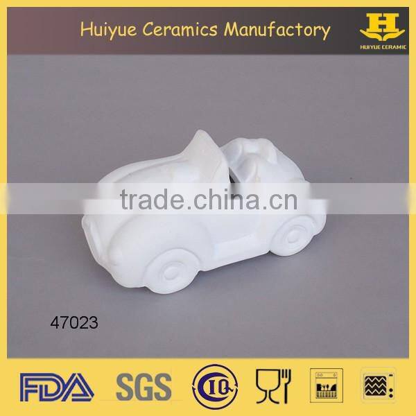DIY car design money bank diy ceramic money bank paint set painting toys
