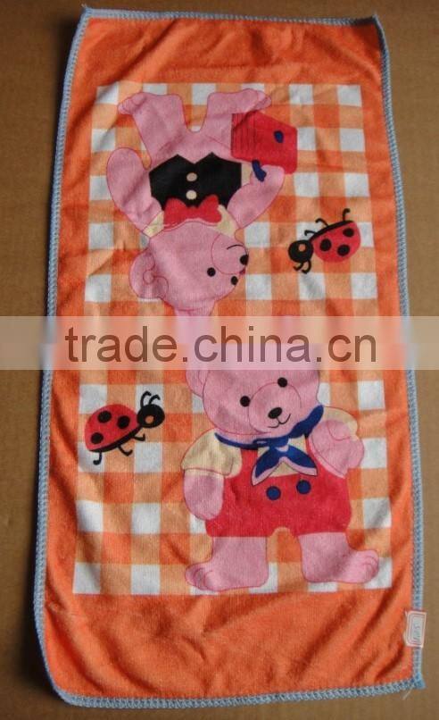 100% polyester animal print children microfiber towel