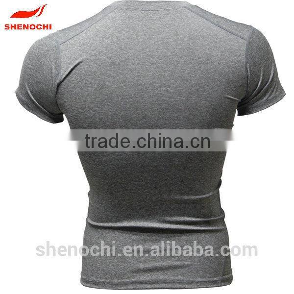 Short sleeves Cheap price skin tight t shirt mens skin tight running t-shirt