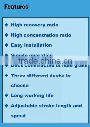 mineral concentrated separating shaking table