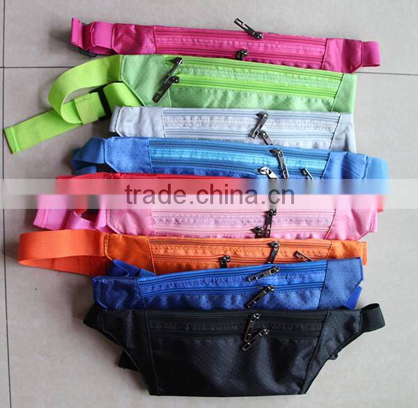 2016 best selling factory wholesale cheap nylon light beautiful colorful sport running waist bag