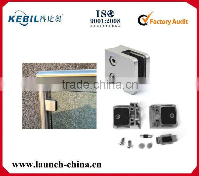 stainless 304/316 Pipe Glass Clamp glass holder for square post