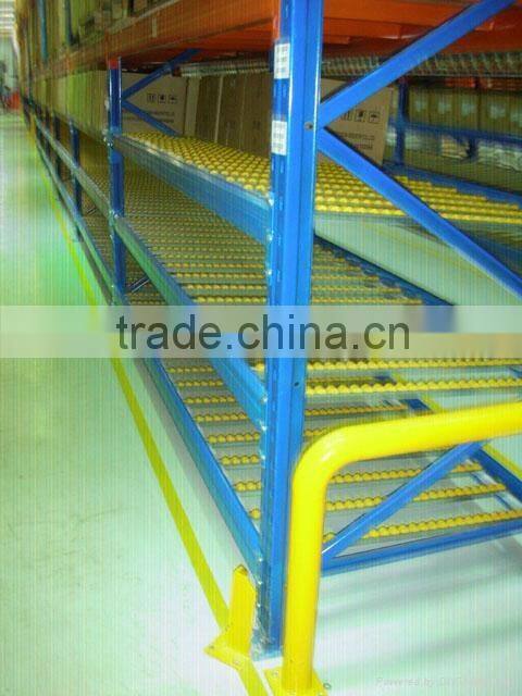 gravity carton flow storage racking system