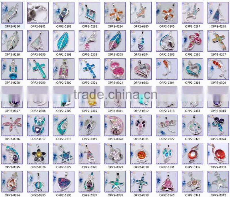 Custom 14K Gold Plated 925 Sterling Silver Opal Inlay Triangle Pendant/Triangle Shaped Charm Pendant Wholesale