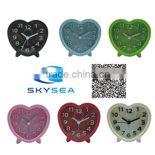 Candy color heart Shape Index Alarm Clock