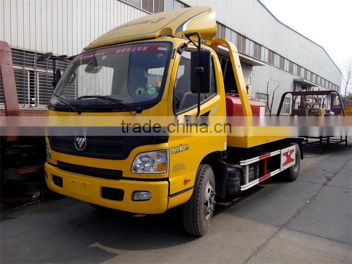 blue color 4*2 Forland flatbed tow truck for sale
