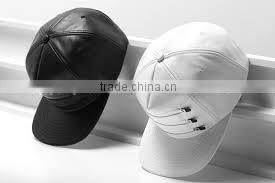 leather snapback hat/leather hat straps