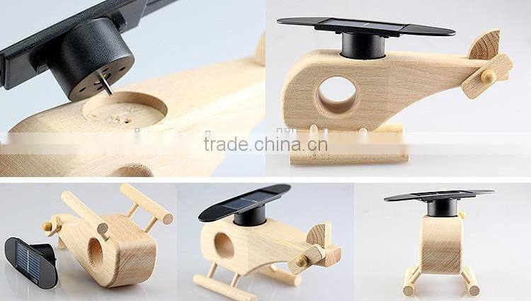 wooden solar energy powered Helicopter educational kit