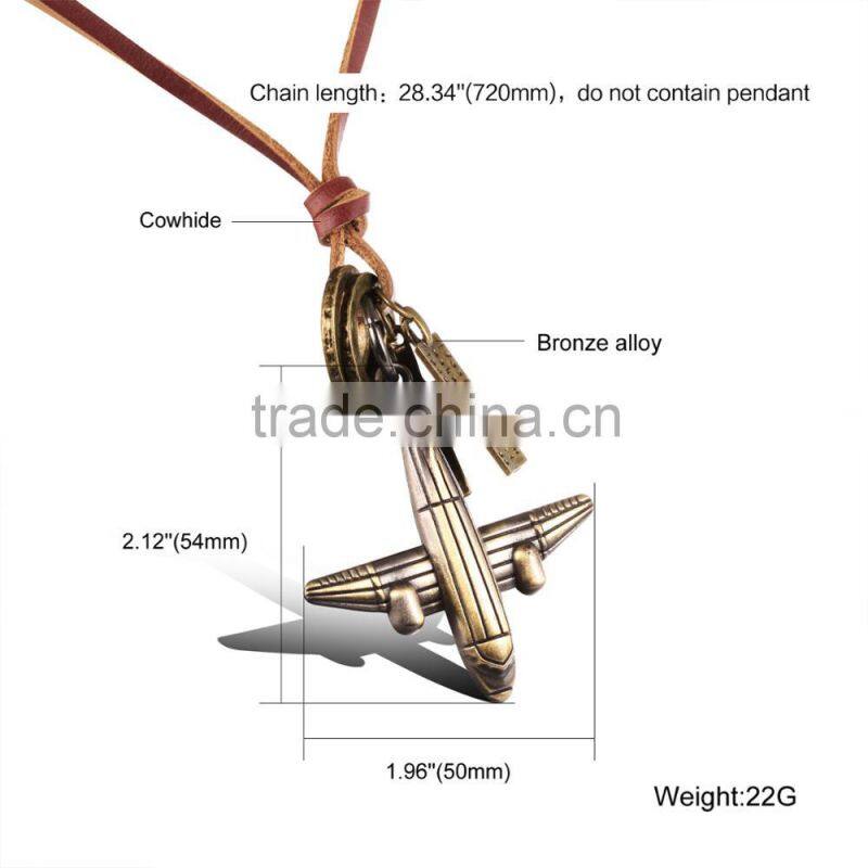 New 2016 Jewelry Alloy Airplane Pendant Necklace