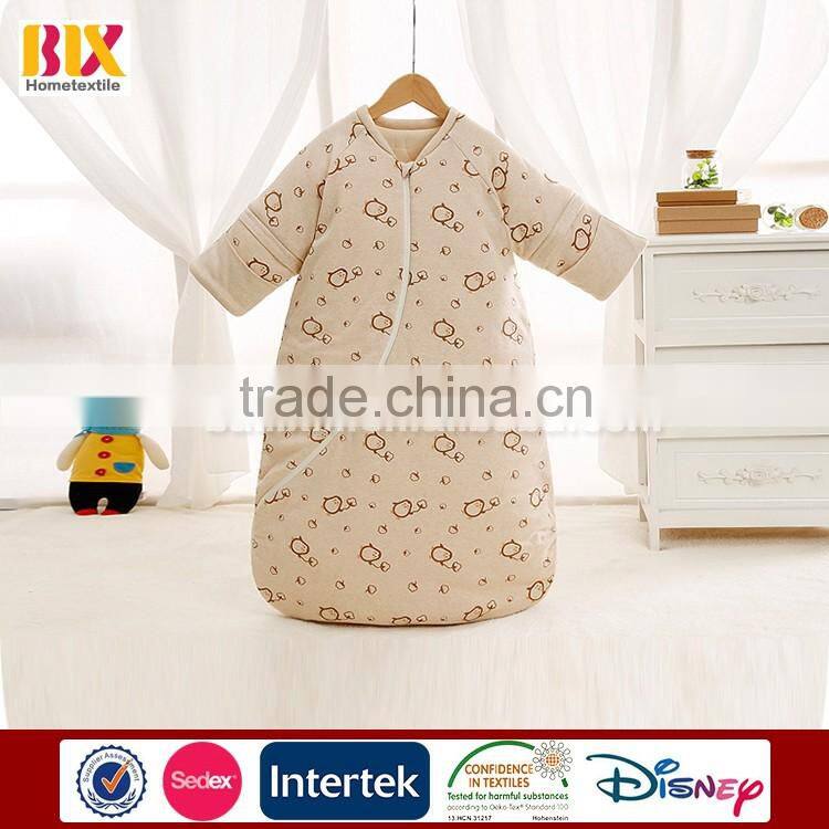 gaoyang textile winter quilted cotton kids sleeping robes with zip