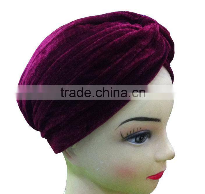 velvet Turban Head Wrap Band headband Hat Cap Bandanan