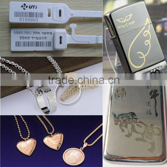 Fiber Laser etching marking engraving machine for anodized aluminum stainless steel titanium and plastics