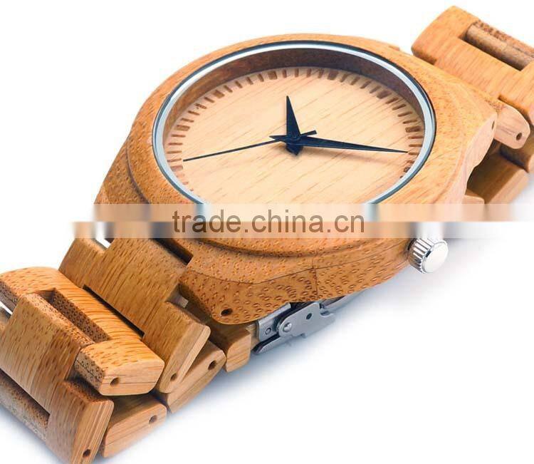 5 years natural bamboo made luxury bamboo wrist watch analog quartz