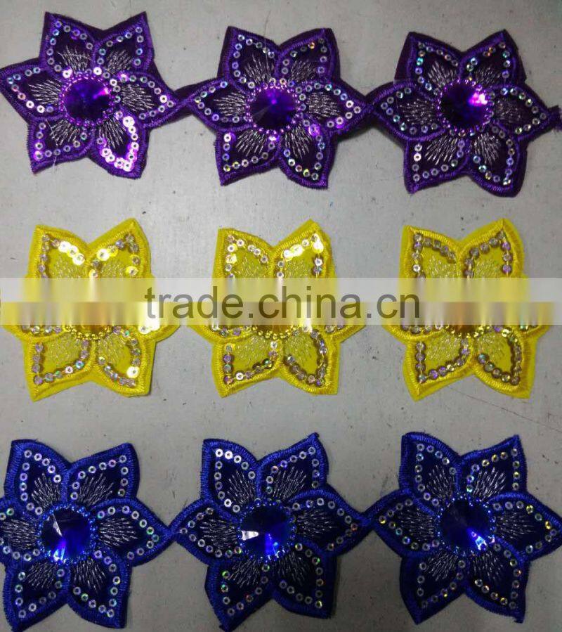 Sequins embroidery and manual adhesive series