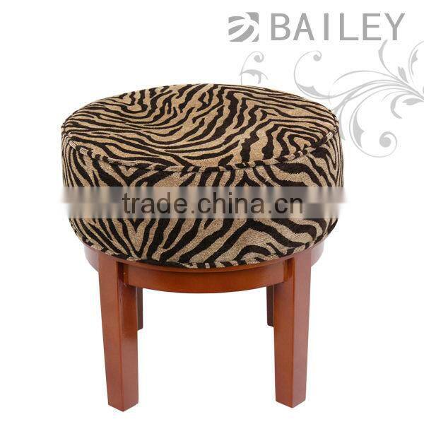 TOP Quality!!!!antique zebra style fabric ottoman bench stool