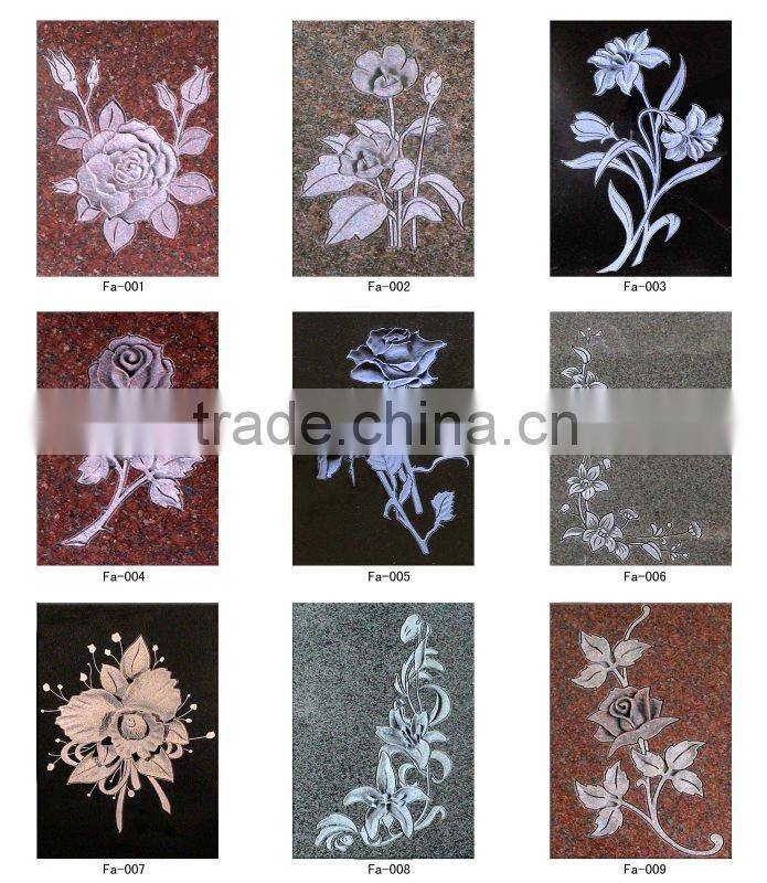 black granite funeral stones