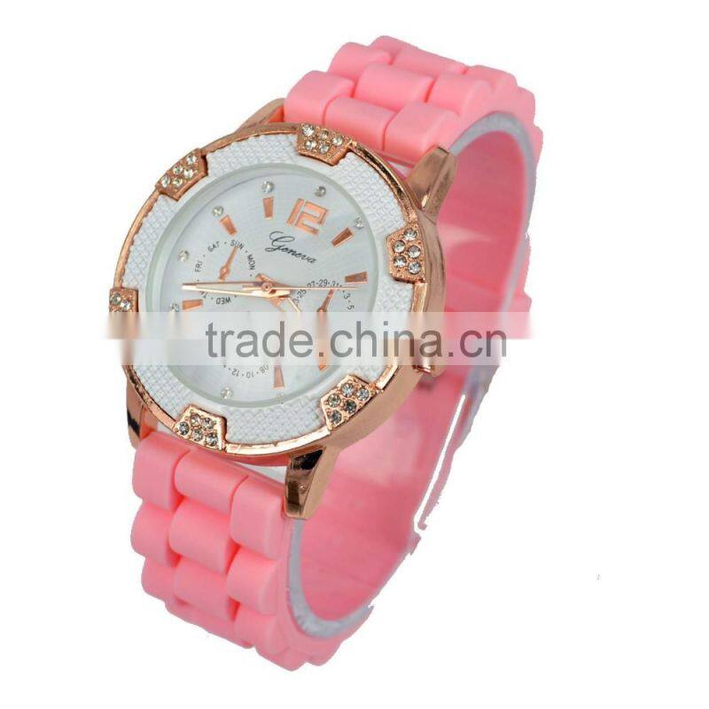 made in china sport quartz watch diamond geneva jelly watches