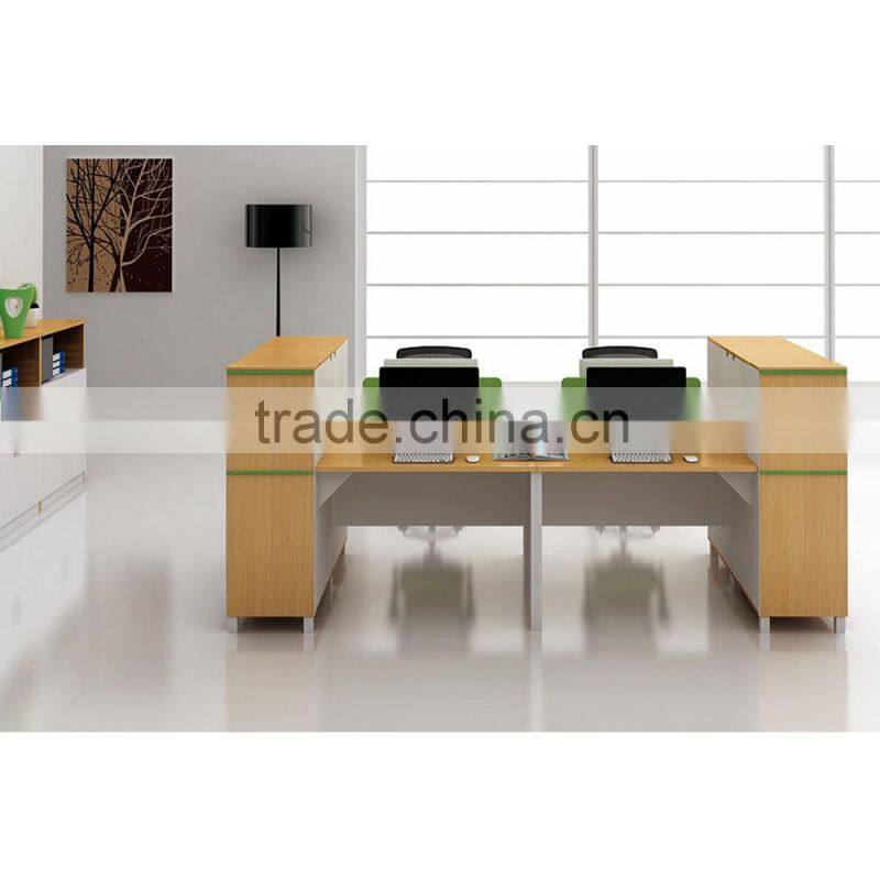 Full Melamine 4 people office desk workstions