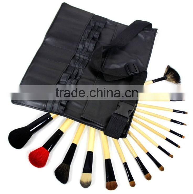professional 16 pcs makeup brush set with belt case