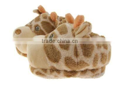 Cheap Plush Indoor dog shape Warm Winter Slippers and Shoes for Kids / OEM factory with ICTI audit kids shoes