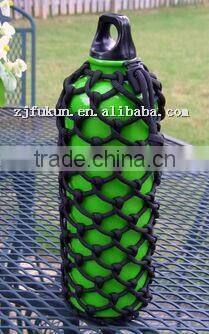 Wholesale 550lb 7 Inner Strands Paracord Handmade Reticular Bottle Cover Paracord Cup Bottle Carrier Survival Rope Bottle Sling
