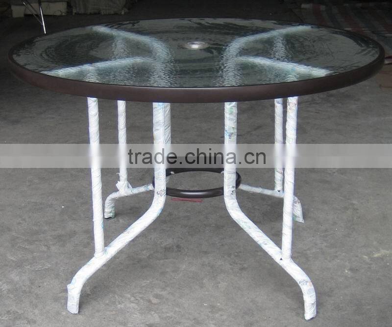 aluminum with glass dining table for sales YT40B