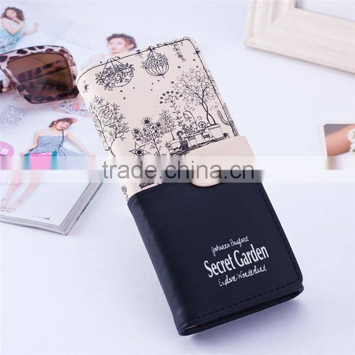 Candy colors women wallet girls PU leather purse ladies clutch bags