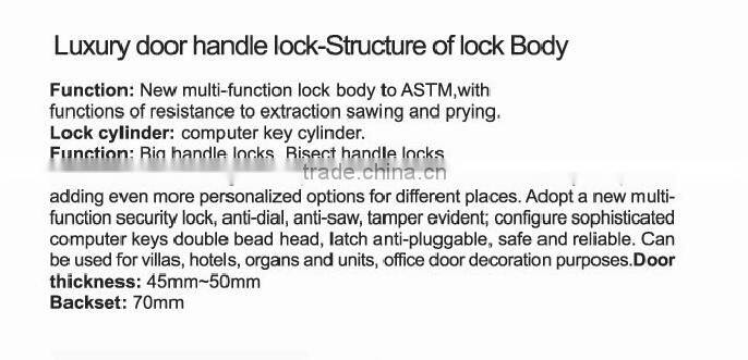 Luxury cheap mortise lock Brass mortise lock with handles