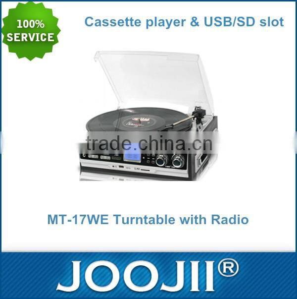 Professional Belt-Driven Turntable & Music Vinyl Records & Jukebox Music Vinyl Records With Cassette Player/Aux in