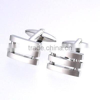 316L stainless steel cufflinks High Polish Blank Cufflinks Fashion Men's