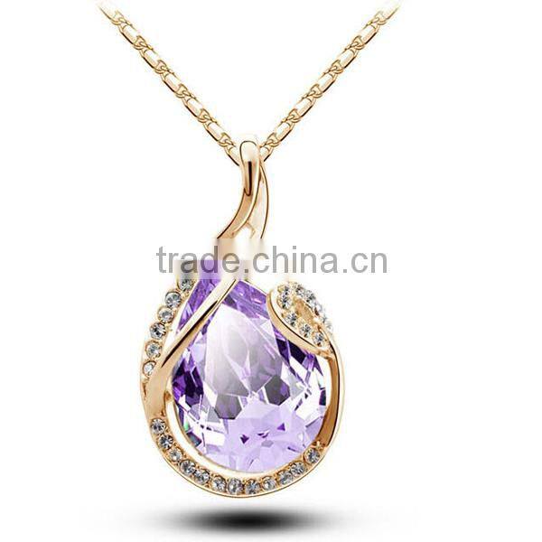 cheapest women glass crystal necklace jewelry