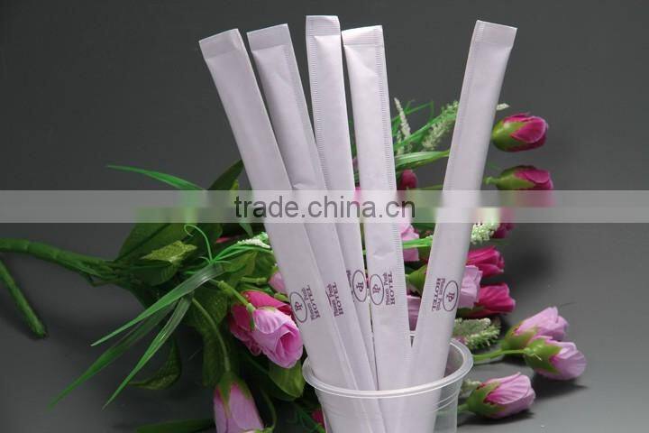 Wholesale high quality eco-friendly plastic straw in paper bag