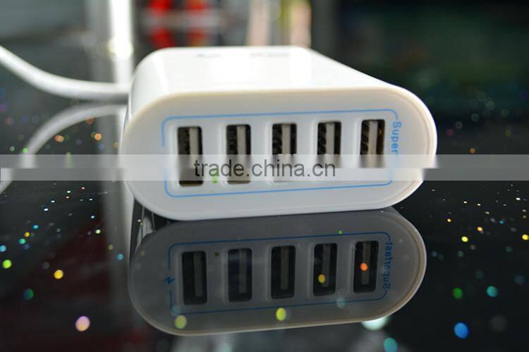 new arrival universal portable 5 port usb charger for mobile phone
