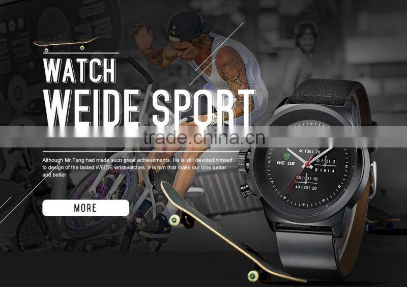 WEIDE Brand military watches Japan quartz movement leather strap 3ATM waterproof fashion watch outdoor fun & sports clock