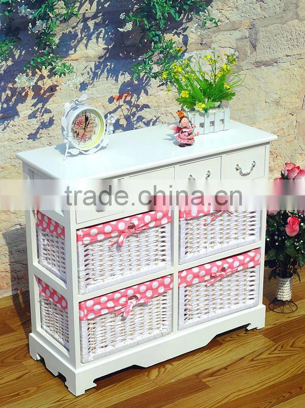 Cheap french white wood small nightstands table