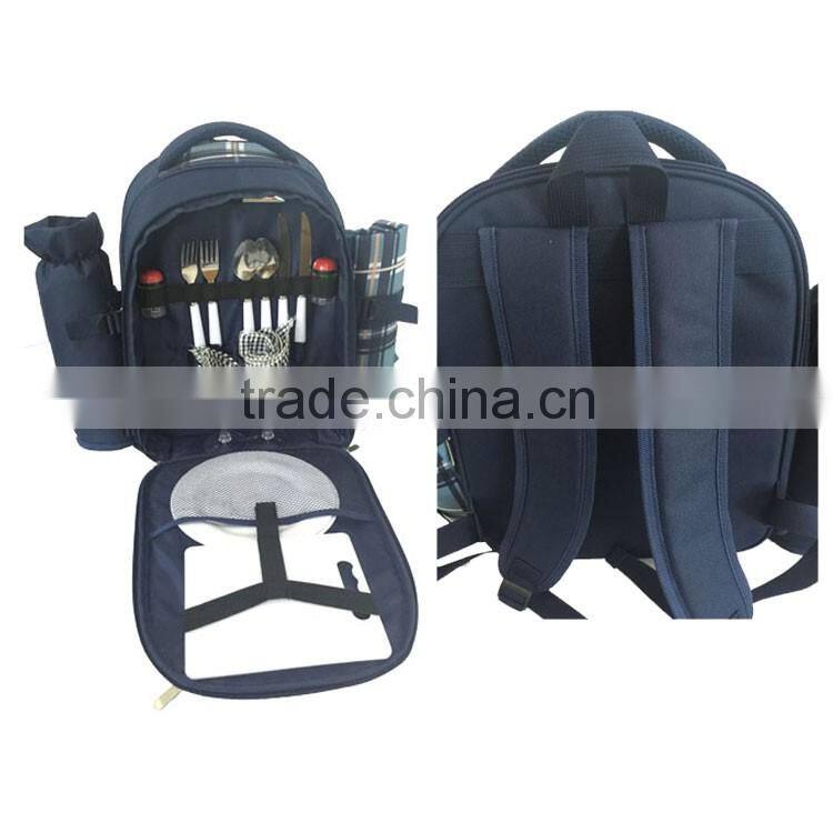 Enrich Picnic Backpack With Cooler Compartment,outdoor person picnic set for 2 person