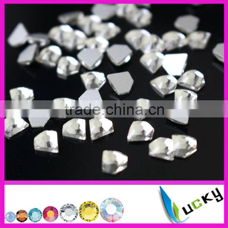 Wholesale 2015 new design shaped nail crystal flat back non hotfix rhinstones butterfly, bear,heart ,star,flower shape