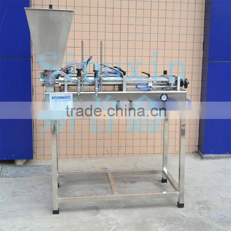 SPX-semi automatic double nozzle horizontal self-suction liquid filling machine for liquid soap (with stand)