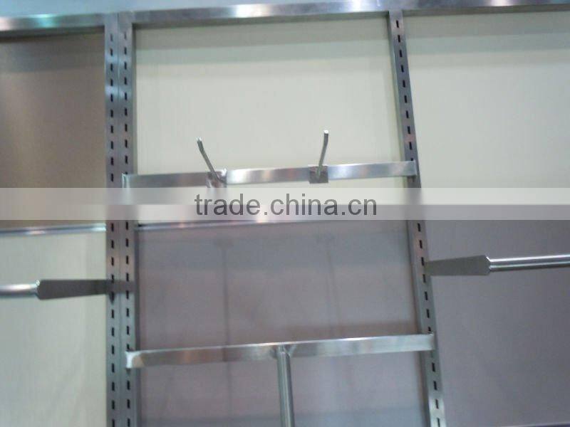 Adjustable Slotted Wall Mounted Steel Shelves for Garment