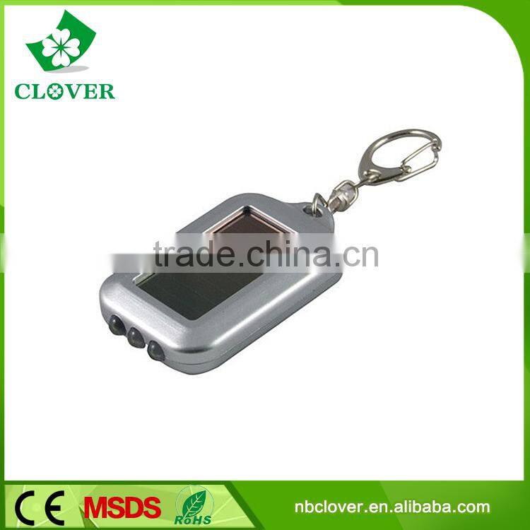 Colorful 3 led personalized mini solar keychain for promotion
