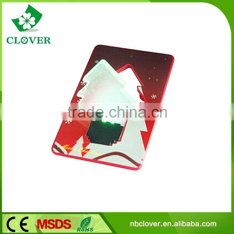 Easy to bring for festival use 2 LED credit card flashlight