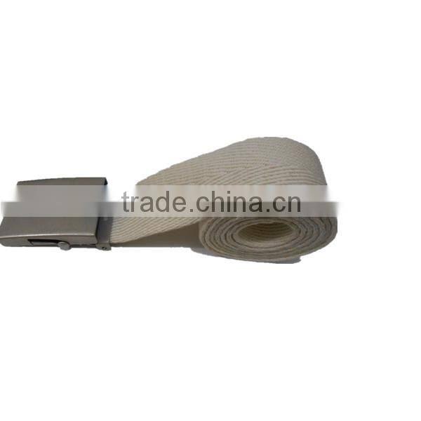 Milky color mens woven belt