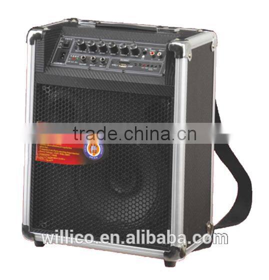 Lovely USB FM radio wooden active battery speaker with MIC and rechargeable battery
