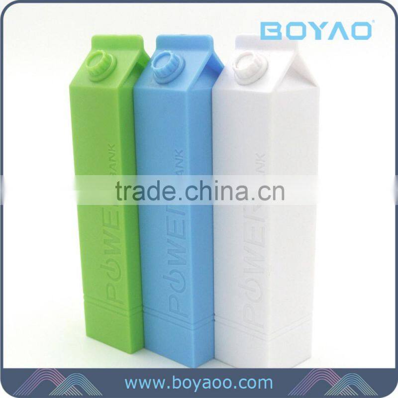 2016 New Promotion Mini Gift Milk Power Bank 2600mah