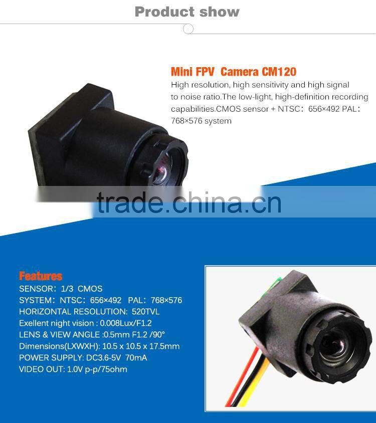 FPV PAL 768x 576 High Definition CMOS Mini Camera CM120