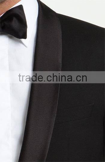 2014 Top Quality 100% wool black wedding men suit