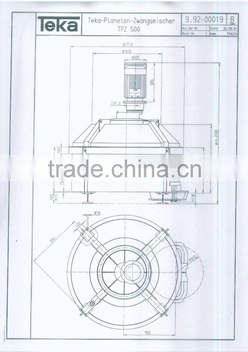 Teka Concrete Mixer Motor model TPZ500G