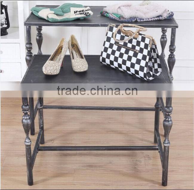 Custom idea metal clothes table display stand series